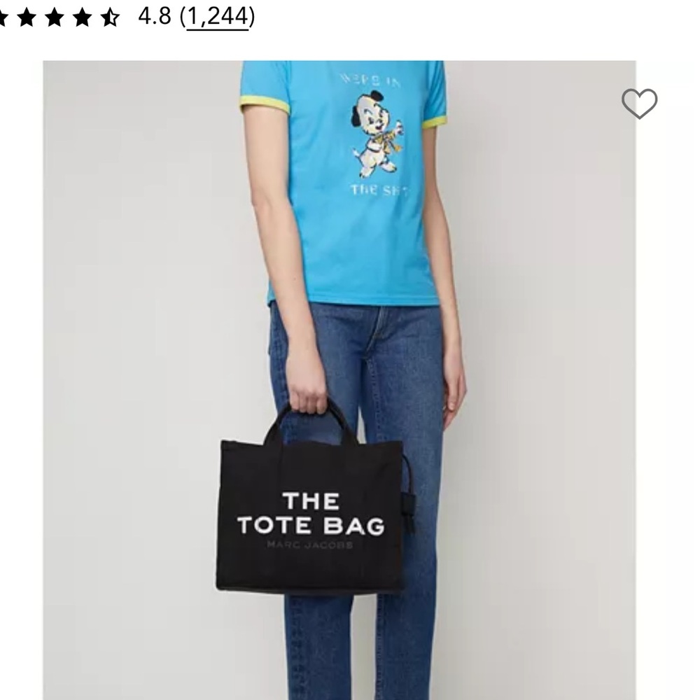 Marc Jacobs Black Canvas Tote Bag - Picture 9 of 10